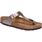 BIRKENSTOCK - Gizeh - Slippers - Metallic Taupe - Synthetisch Materiaal