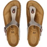 BIRKENSTOCK - Gizeh - Slippers - Metallic Taupe - Synthetisch Materiaal