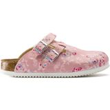 Clog Kay Superlauf, Birko-Flor, Blooming Roses Black, schmal, Gr. 37 - Birkenstock