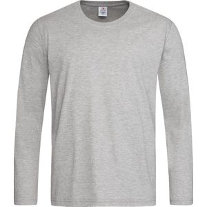 Stedman - T-shirt Crewneck Classic-T LS - Grey Heather - 100% Katoen