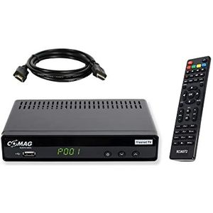 sky vision SL65T5 SL65T2 DVB-T2 Comag ontvanger Freenet TV (Private zender in Full-HD), PVR Ready, Digital, Full HD 1080p, HDMI, SCART, mediaspeler, USB 2.0, 12V compatibel, 1,5m HDMI-kabel,zwart