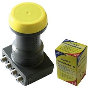 Humax LNB 106 Goud Quattro (Quattro LNB, 40 mm), LNB, Zwart, Geel