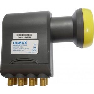 Humax LNB 182s - F - 4 cm - 60 mm - 135 mm - 115 mm - 470 g (Octo LNB, 40 mm), LNB, Zwart, Goud