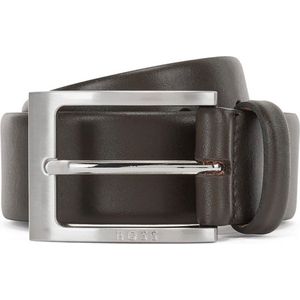 Hugo Boss, Accessoires, Heren, Bruin, 115 CM, Barnabie Leren Riem met Gesp