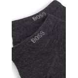 BOSS - Ankle Socks - Enkelsokken - Donker Grijs - Katoenmix - Set van 2 Paar