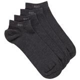BOSS - Ankle Socks - Enkelsokken - Donker Grijs - Katoenmix - Set van 2 Paar