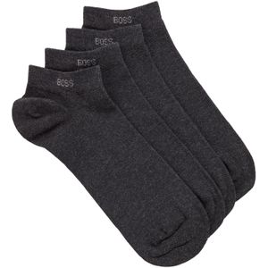 BOSS - Ankle Socks - Donker Grijs - Katoenmix - Set van 2 Paar