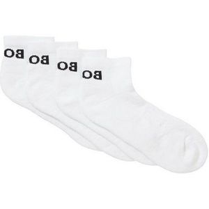 BOSS - Logo Sportsokken - Wit - 2-Pack - Katoenmengsel