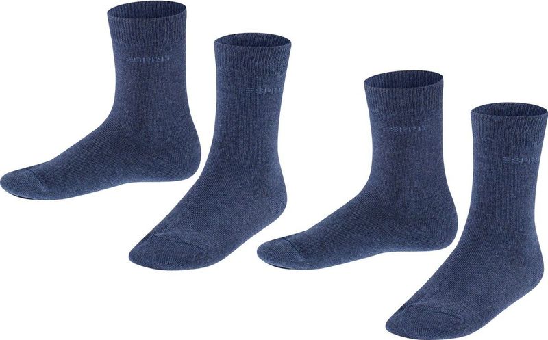 ESPRIT - Voetballogo - 2 Stuks - Uniseks - Katoen - Zwart Grijs Blauw