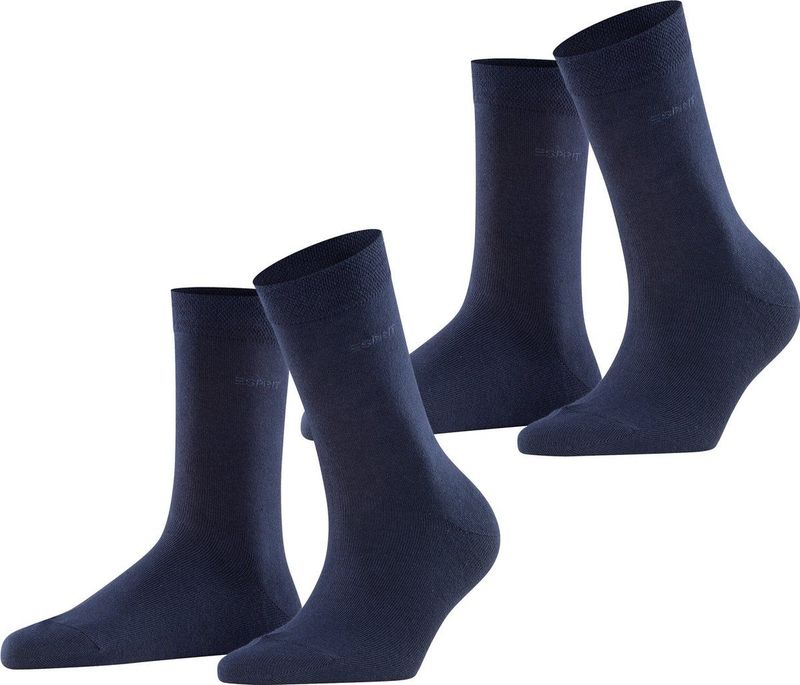 Esprit - Basic Easy - Damessokken - Effen - Biologisch Katoen - 2-Pack