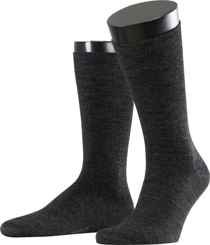 ESPRIT - Basic Wool - Sokken - Grijs - 2 Paar, 39-42