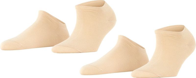 Esprit Uni 2-Pack duurzaam organisch katoen multipack sneakersokken dames beige