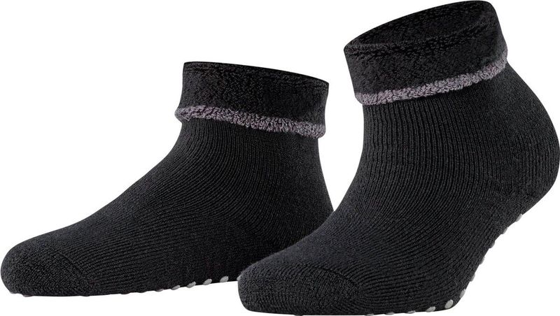Esprit Cozy antislip noppen wol huissokken dames zwart - Maat 35-38