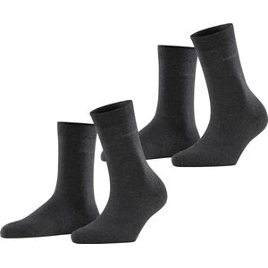 ESPRIT - Basic Easy - Dames Sokken - Grijs - Multipack 2 Paar