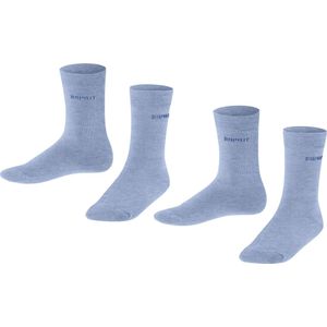 Esprit - Foot Logo 2-Pack - Kindersokken - Blauw - Duurzaam Organisch Katoen