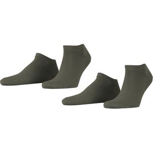 Esprit Basic Uni 2-Pack duurzaam organisch katoen multipack sneakersokken heren groen - Maat 47-50
