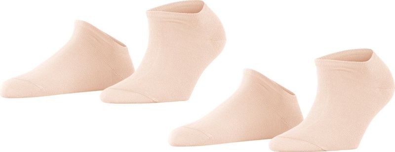 Esprit Uni 2-Pack Sneakersokken - Roze - Duurzaam Organisch Katoen
