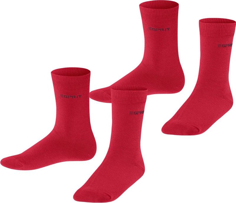 ESPRIT - Foot Logo - Sokken - Roze - Multipack van 2 paar - Katoen