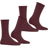 ESPRIT - Basic Pure - Dames Sokken - Rood - 2 Paar - Katoen