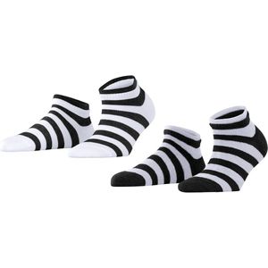 ESPRIT - Sneaker Sokken - Wit Blauw - Organic Cotton - 2 Paar