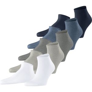 Esprit - Solid-Mix - Heren Sneakersokken - Veelkleurig - 5-Pack - Biologisch Katoen
