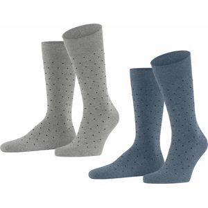 Esprit - Fine Dot - Herensokken - Meerkleurig - 2 Paar - Biologisch Katoen