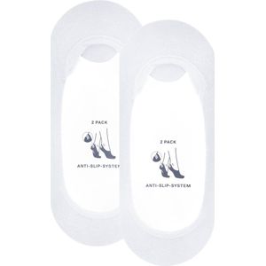 ESPRIT Dames Liner Sokken Solid Low 2-Pack W IN Katoen Onzichtbar Eenkleurig Multipack 2 Paar, Wit (White 2000), 39-42