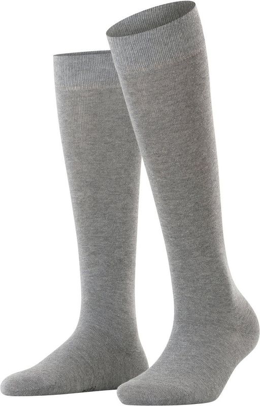ESPRIT - Kniekousen - Grijs Light Grey Melange - 1 paar - Comfort Tailleband