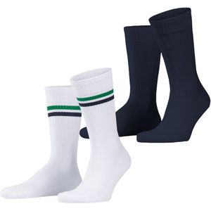 ESPRIT - Tennis Stripe - Sokken - Wit - Set van 2 paar