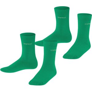 ESPRIT - Foot Logo - Sokken - Groen Apple - Multipack van 2 paar