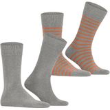 ESPRIT - Set van 2 Paar - Herensokken - Grijs - Biologisch Katoen - Ademend