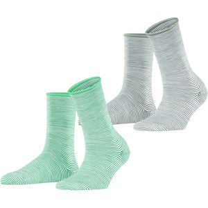 Esprit - Allover Stripe - Sokken - Veelkleurig - Biologisch Katoen - Multipack van 2