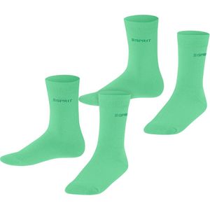 Esprit Foot Logo 2-Pack Huissokken Groen Katoen