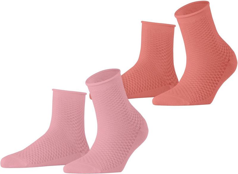 ESPRIT - Enkelsokken - Zwart - Biologisch Katoen - Verpakking van 2