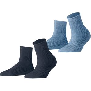 Esprit - Enkelsokken - Zwart - Biologisch Katoen - Verpakking van 2 Stuks