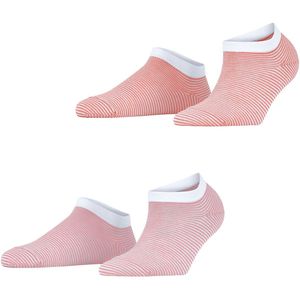 Esprit - Allover Stripe - Sneakersokken - Veelkleurig - 2-Pack van Biologisch Katoen