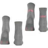 ESPRIT - Heart & Love - Sokken - Grijs - Katoen - 2 Paar