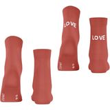 Esprit - Heart & Love 2-Pack - Gedessineerd Katoen Sokken - Rood