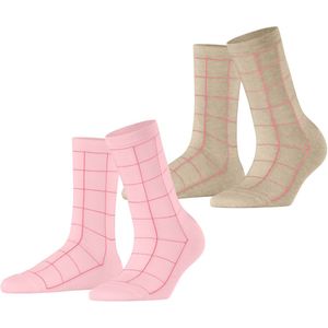 Esprit - Sketched Grid - Gedessineerd Katoen - Veelkleurig - 2-Pack