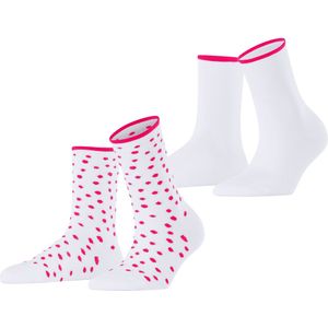 Esprit - Sketched Dot - Sokken - Wit - 2-Pack