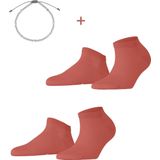 ESPRIT Irisée Multipack - Chaussettes Basses - Rouge Rust Red - Katoen - 2 Pairs