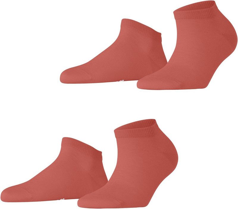 ESPRIT Irisée Multipack - Chaussettes Basses - Rouge Rust Red - Katoen - 2 Pairs