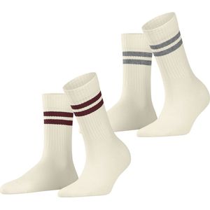 ESPRIT - Tennis Stripe - Sokken - Wit - Multipack van 2 paar