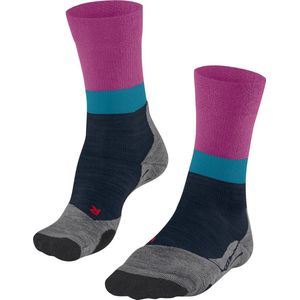 FALKE TK2 Wandelsokken anti blaren, medium padding merinowol sportsokken dames blauw