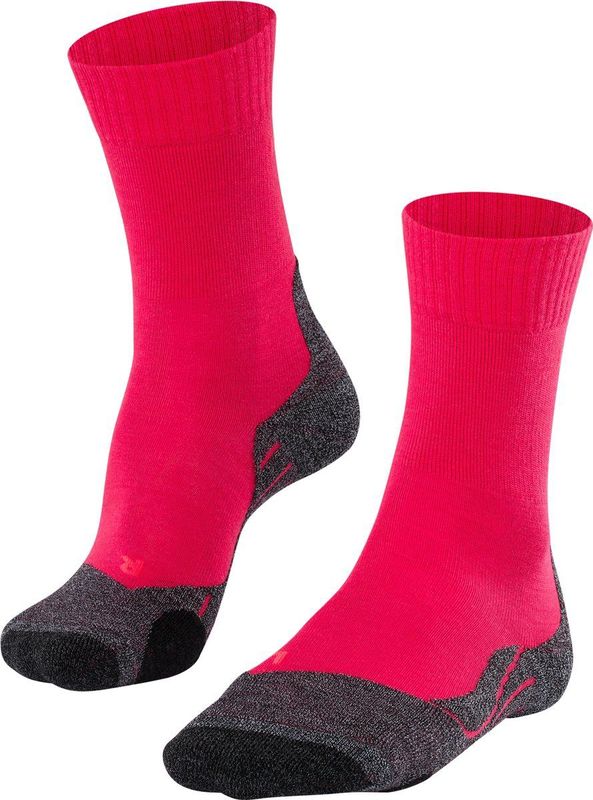 FALKE TK2 Wandelsokken - Rood - Merinowol - Medium Padding