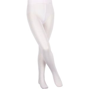 FALKE Romantic Dot dun gedessineerd materiaal 30 DEN panty kinderen wit - maat 110-116