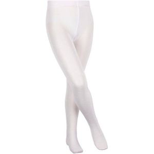 FALKE Romantic Dot dun gedessineerd materiaal 30 DEN panty kinderen wit - maat 110-116