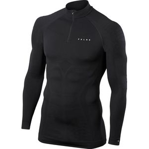 FALKE Maximum Warm Zip Shirt - Zwart - Thermo-Onderdshirt - Nauwsluitend