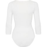 Falke - Katoenen Bodysuit - Zacht Glanzend - V-hals - 3/4 Mouwen