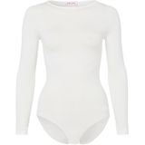 FALKE - Fine Cotton - Katoenen Body - Wit - Lange Mouwen
